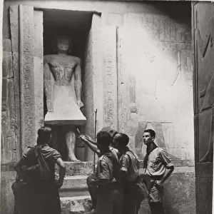 Boy scouts in a Pharaoh's tomb, Egypt