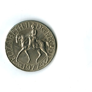 British coin, Elizabeth II Silver Jubilee crown