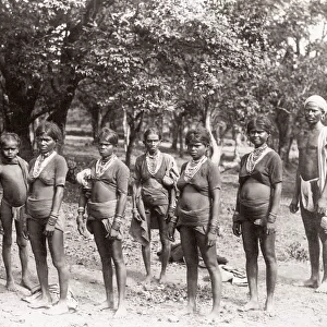 c. 1880s India - group of hill people