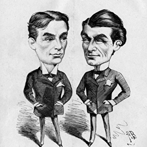 Caricature of Afred and Paul Martinetti, performers