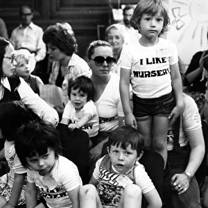 Children campaigning against nursery cuts