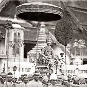 Chulalongkorn the Great, Rama V, King of Siam 1868 to 1910, in procession