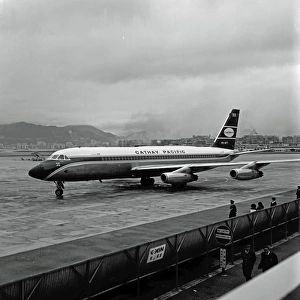 Convair CV880M VR-HFT Cathay Pacific Kai Tak Hong Kong 1965