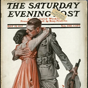 Couple embracing WWI
