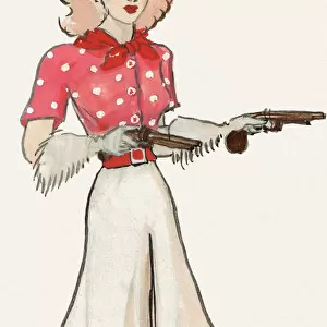 Cowgirl with Pistols - Murrays Cabaret Club costume desig