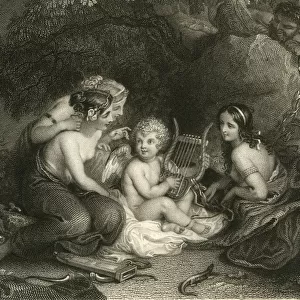 Cupid taught by the Three Graces