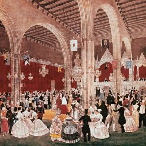 Dancing in the building of the Lonja of Barcelona, 1826. By