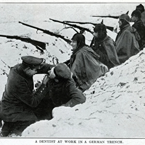 Dentist at work in a German trench