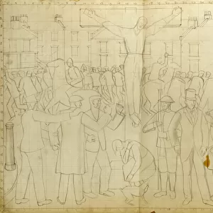 Drawing, An Allegory of Social Strife, by Archibald Ziegler