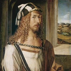 DURER, Albrecht (1471-1528). Self-portrait. 1498