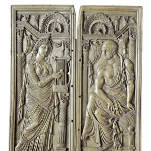Dyptich of the Poet and the Muse. 6th c. Lombardian