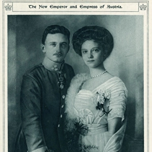 Emperor Charles I of Austria with Princess Zita