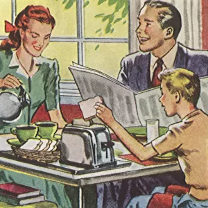 Family Breakfast Scene Date: 1948