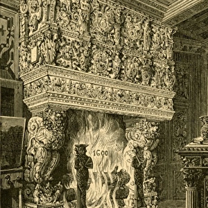 Fireplace of the Hotel Terre Neuve