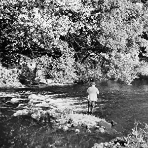 Fishing on the River Nidd in the 1930s