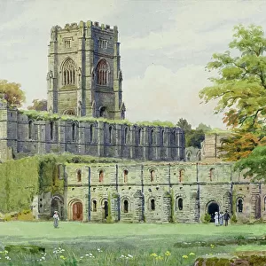 Fountains Abbey, North Yorkshire, viewed from the south west