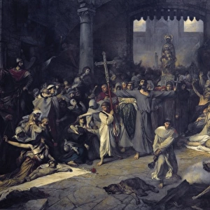 GALLAIT, Louis (1810-1887). The Plague of Tournai