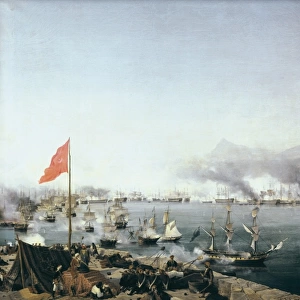 GARNERAY, Louis (1783-1857). Naval Battle of Navarino