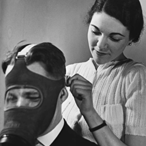Gas Mask fitting, World War II