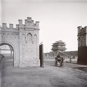 Gate at the entrance to the Legation Quarter, Peking, Beijing, China c. 1900