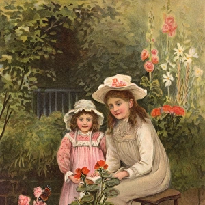 Girls with May Flowers