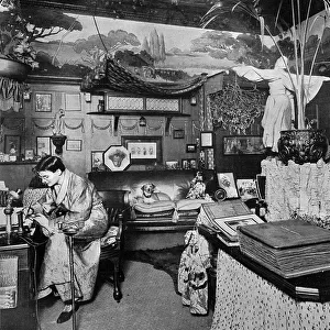 The Great Lafayette in his study, 1911
