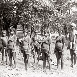 Group of hill people, northern india, c. 1870 s