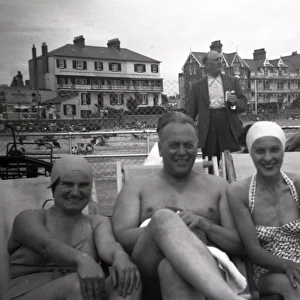 Group of Holidaymakers, Southend on Sea, Essex