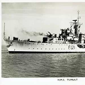 H. M. S. Tumult (F121) - Type 16 fast anti-submarine frigate