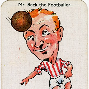 Happy Families Playing Cards - Mr Back the Footballer