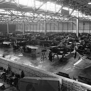 Hawker Hurricanes on the Langley production line