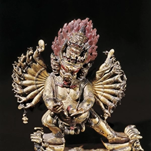 Hevajra. 18th c. Buddhist Tantric deity. Golden