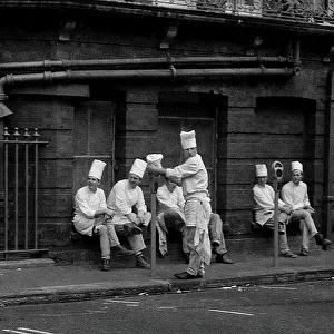 Hotel chefs relaxing, Central London
