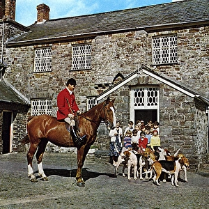Huntsman and hounds, Winkleigh, Devon