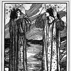 But am I not the nobler thro thy love. Illustration by Florence Harrison to Tennyson s