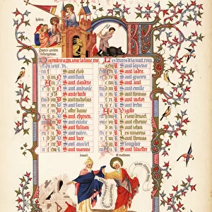 Illuminated calendar for December 1846