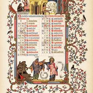 Illuminated calendar for November 1846