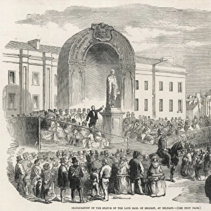 Inauguration of the statue of the late Earl of Belfast, at B