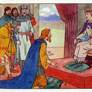 The Irish Chiefs and Kings kneel before King Henry II