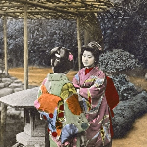 Japan - A group of friendly Geisha Girls