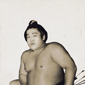 Japanese Sumo Wrestler in traditional pose