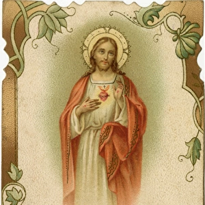 Jesus - French Chromolithograph devotional card