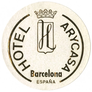 Label, Hotel Arycasa, Barcelona, Catalonia, Spain