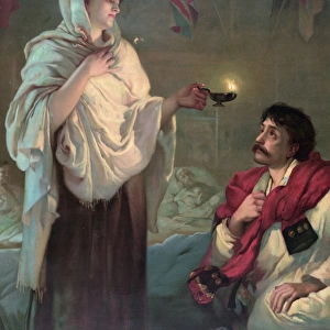 The lady with the lamp (Miss Nightingale at Scutari, 1854)