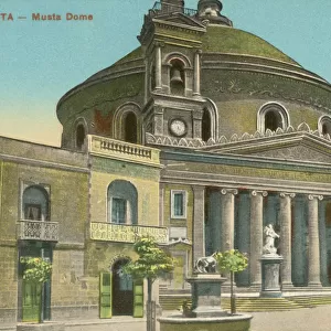 Malta - Mosta Church and Maltese Island Tour Buses