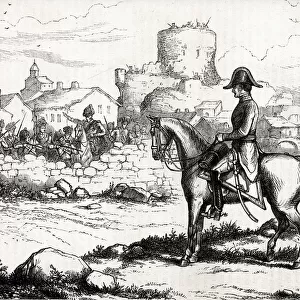 Marshal Soult on a white horse outside the town of Alba de Tormes, near Salamanca, Spain