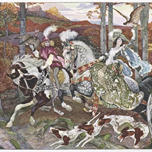 Medieval hunting scene