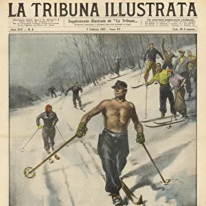 MUSSOLINI GOES SKIING