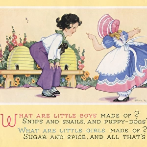 The nursery rhyme, What are little boys made of?