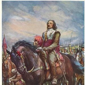 Oliver Cromwell on horseback, English Civil War